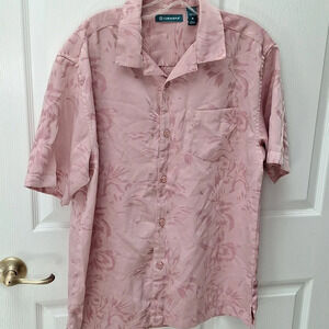 F mens Cubavera casual short sleeve button down regular size shirt M